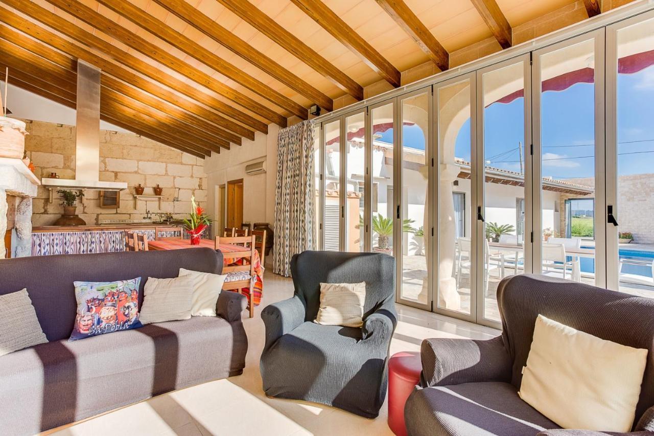 Villa Ca Na Pessina Sa Pobla Bagian luar foto
